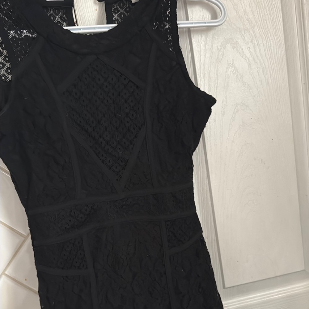 Express Black Sheath Halter Dress
